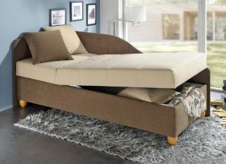 Čalouněná postel brown/beige  120x200cm